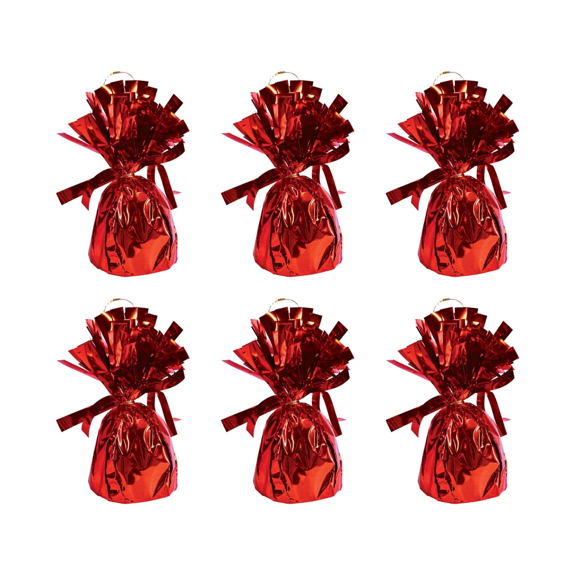 Beistle 6oz. Red Metallic Wrapped Balloon Weight, 6ct.
